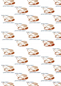 Example of printed greaseproof paper with random print
