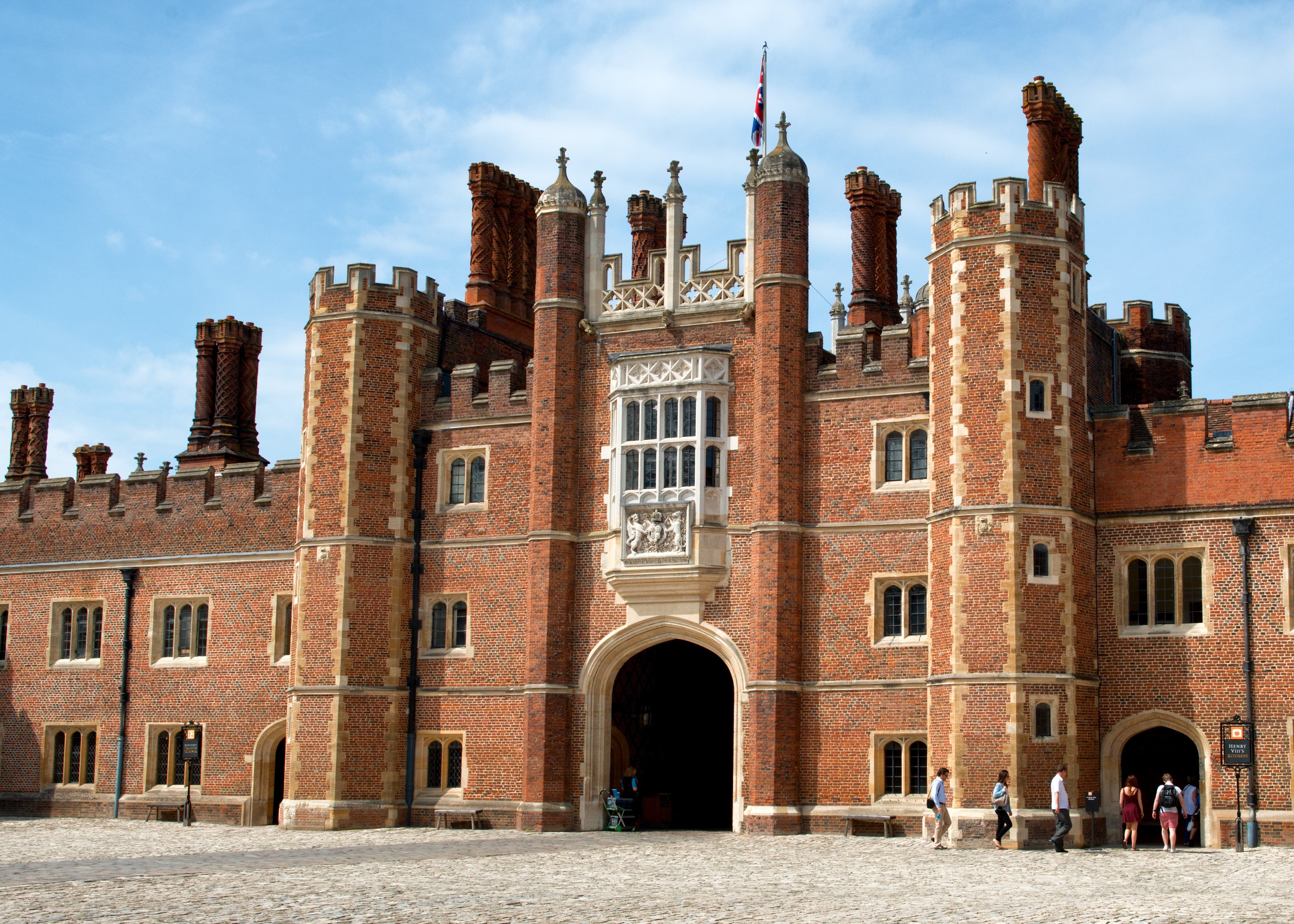 Brick facade of Hampton Court