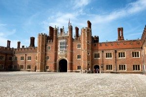 Brick facade of Hampton Court Palace